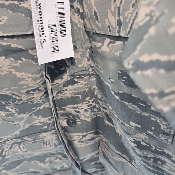 Air Force Camo Jacket Womens 10 Long Med ABU Tiger Stripe Military Digital Top - Picture 10 of 14